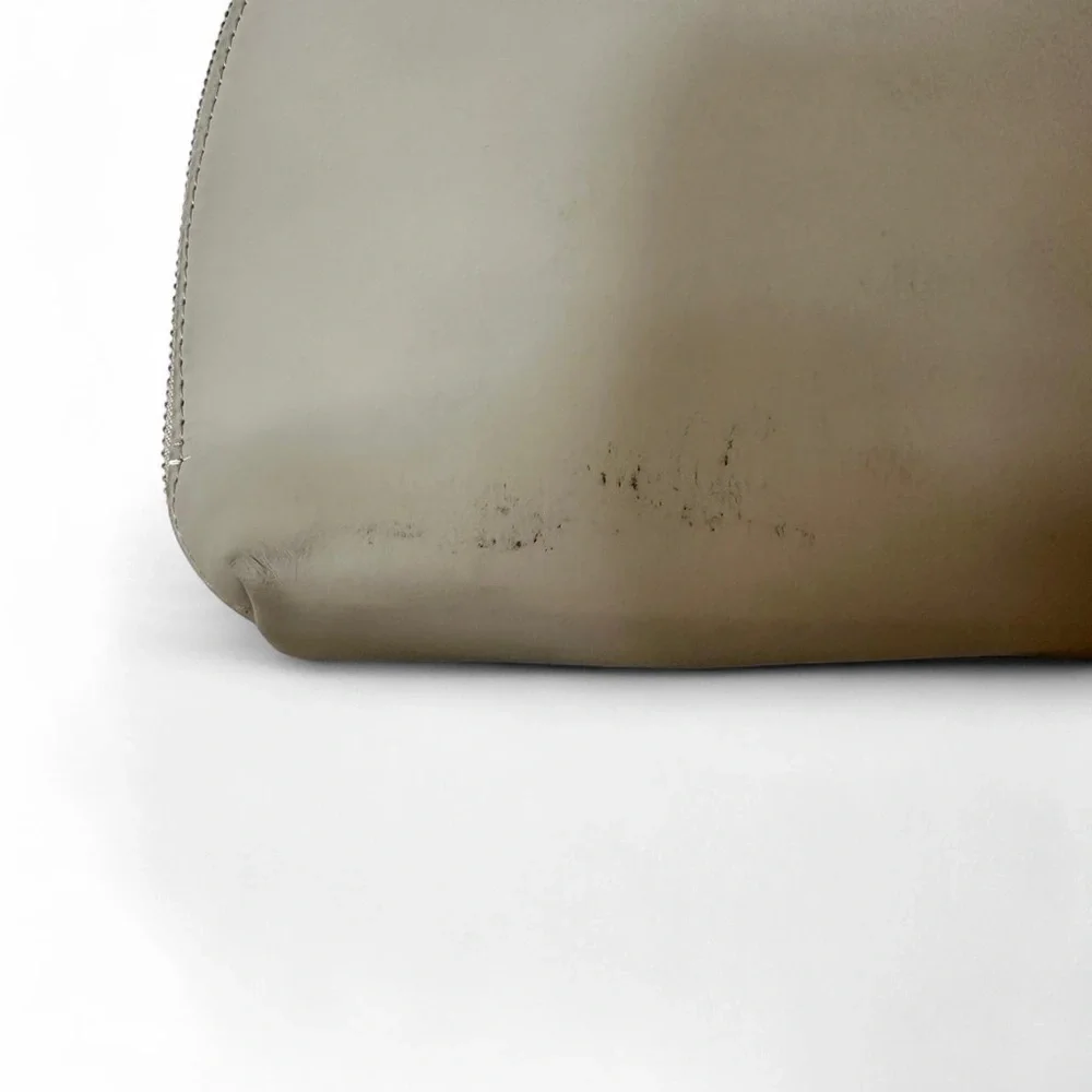 Burberry Beauty Stone/Gray Leather Cosmetic Bag